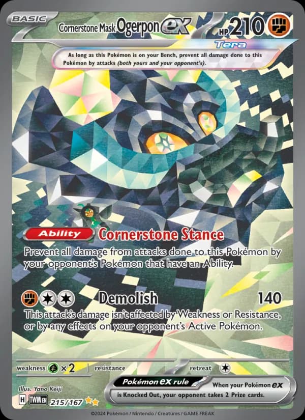 Cornerstone Mask Ogerpon ex – Twilight Masquerade 215
