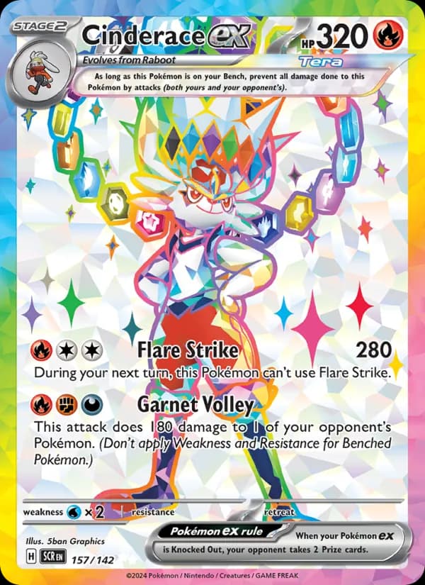 Cinderace ex – Stellar Crown 157