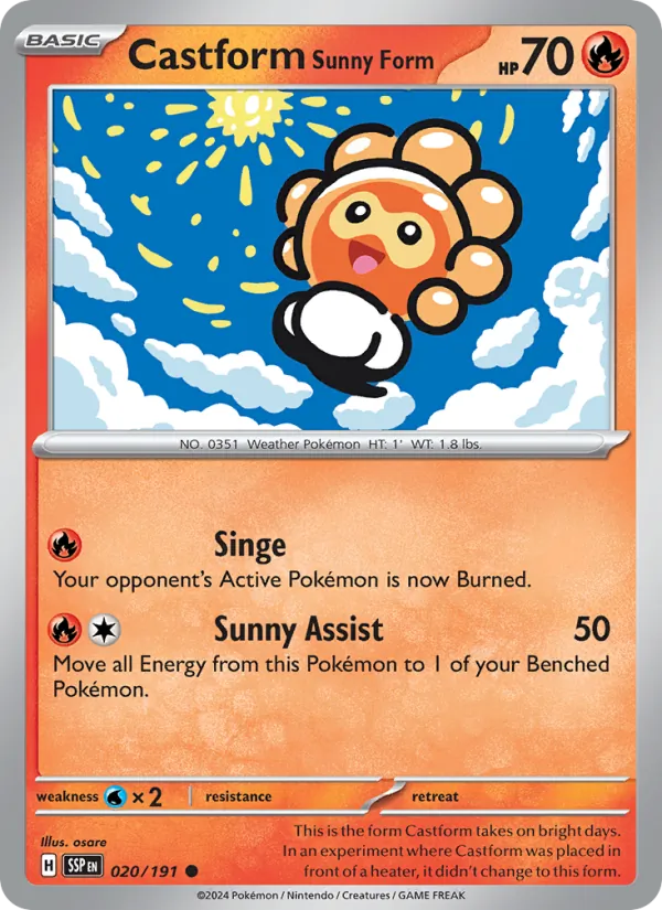 Castform Sunny Form – Surging Sparks 020