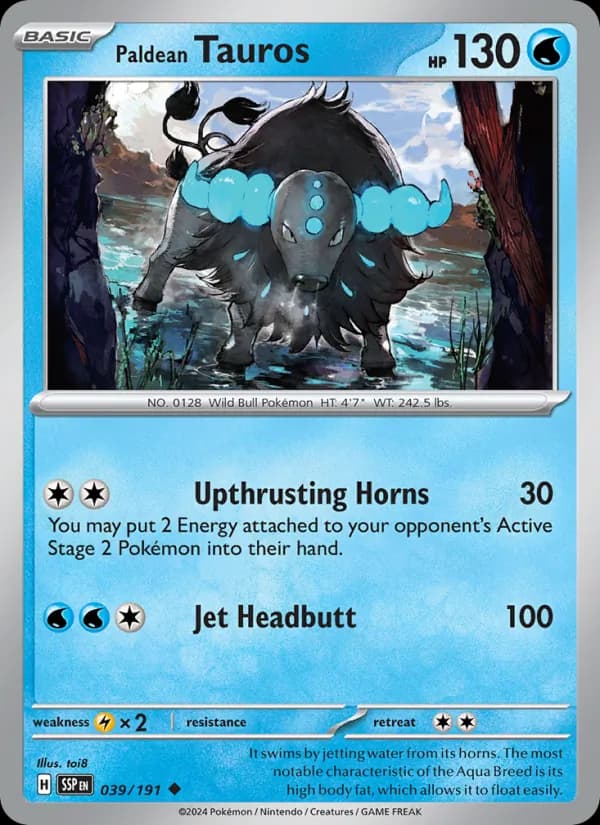 Paldean Tauros – Surging Sparks 039