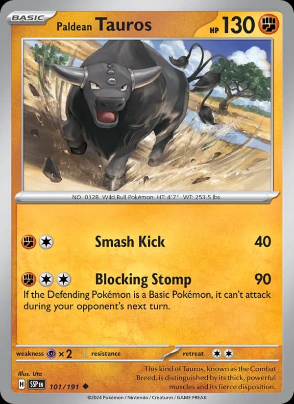 Paldean Tauros – Surging Sparks 101