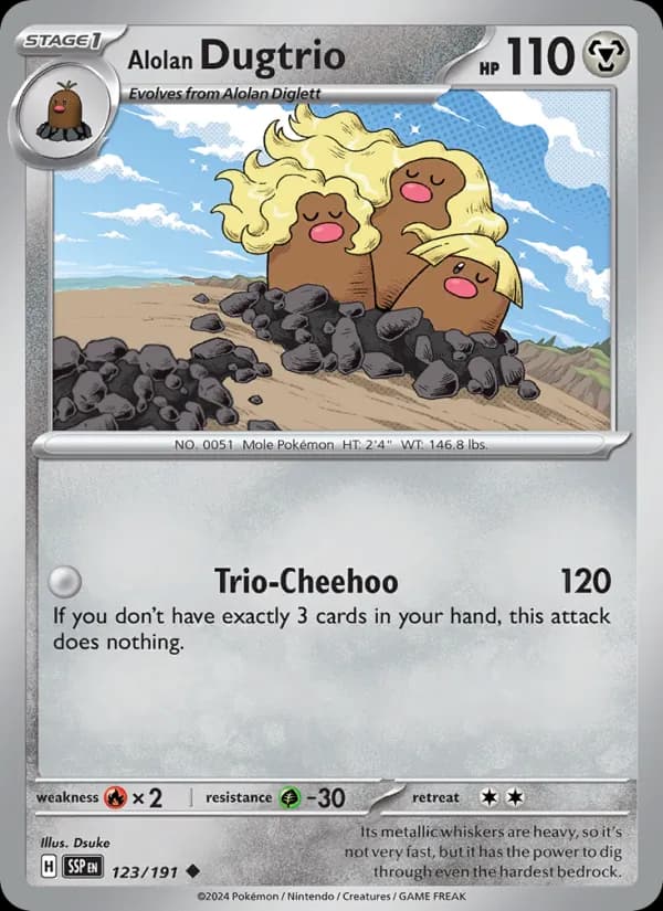 Alolan Dugtrio – Surging Sparks 123
