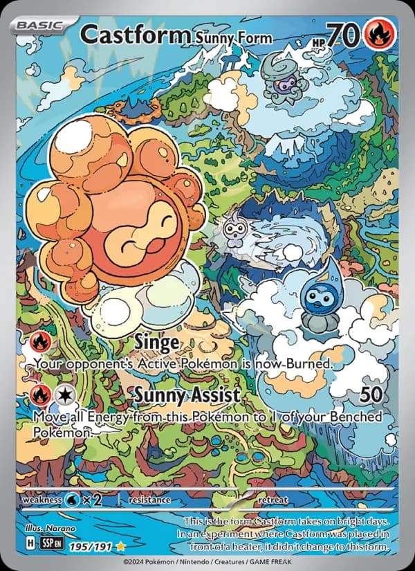 Castform Sunny Form – Surging Sparks 195