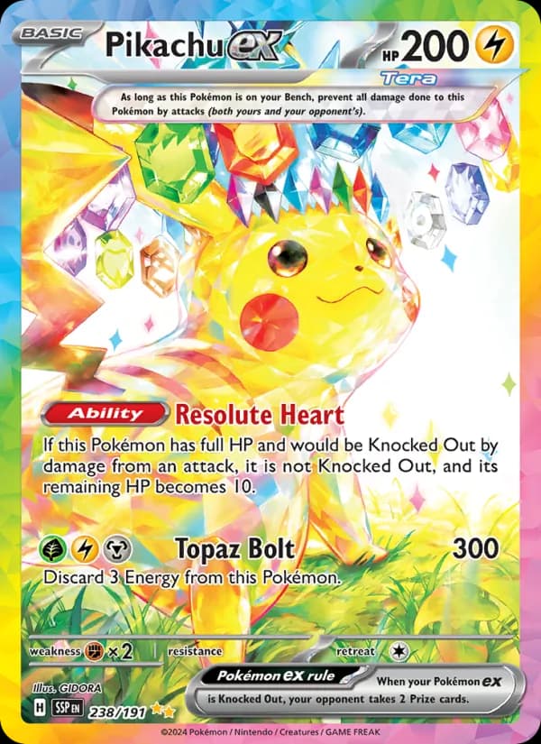 Pikachu ex – Surging Sparks 238