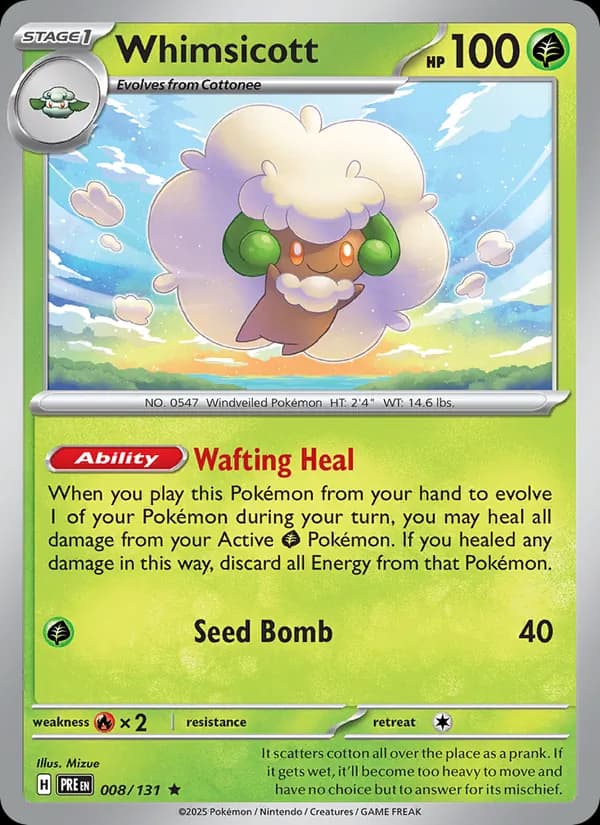 Whimsicott – Prismatic Evolutions 008