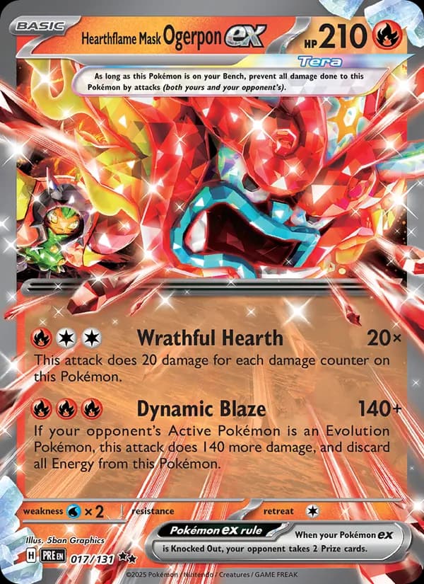 Hearthflame Mask Ogerpon ex – Prismatic Evolutions 017