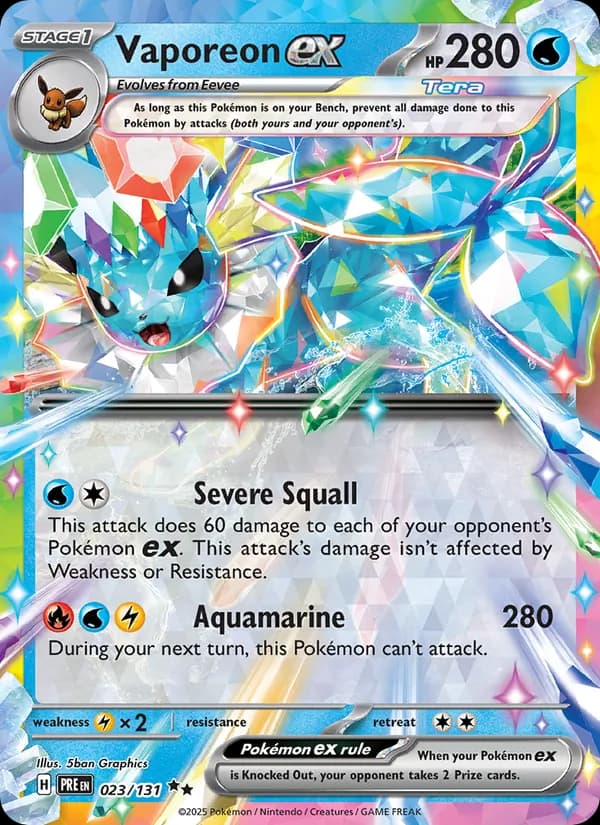 Vaporeon ex – Prismatic Evolutions 023