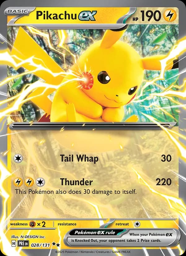 Pikachu ex – Prismatic Evolutions 028