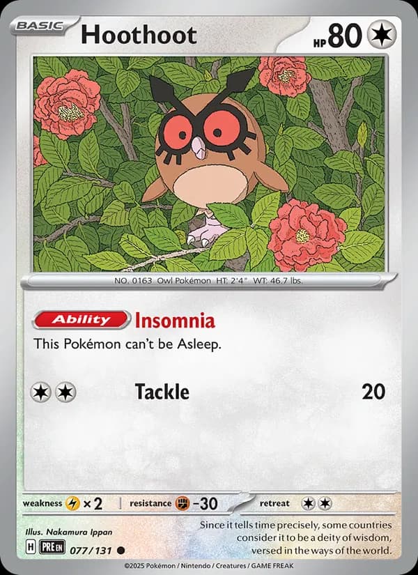 Hoothoot – Prismatic Evolutions 077