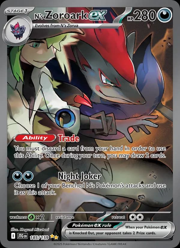 N's Zoroark ex – Journey Together 185