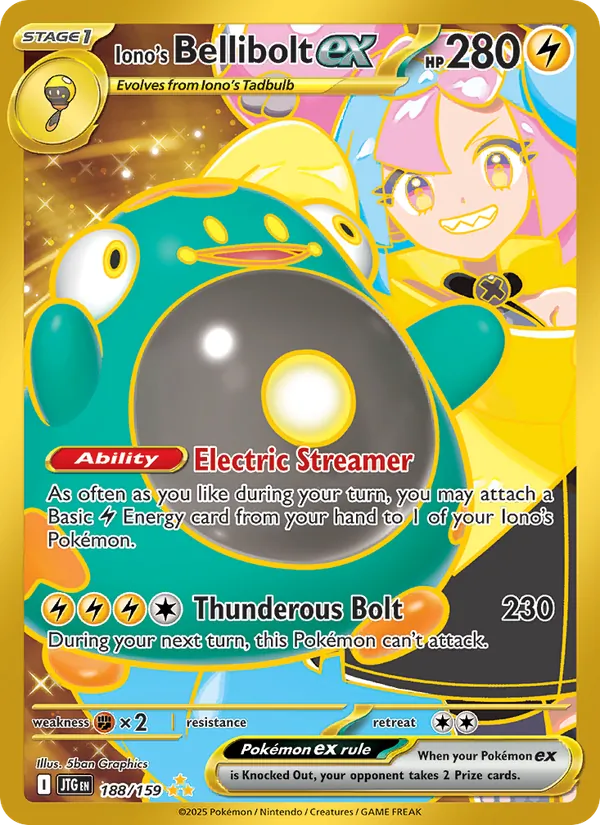 Iono's Bellibolt ex – Journey Together 188