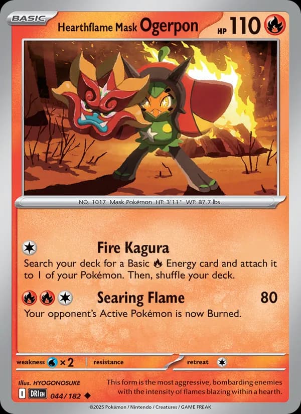 Hearthflame Mask Ogerpon – Destined Rivals 044