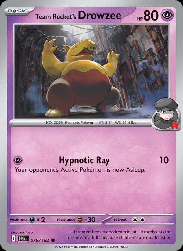 Team Rocket's Drowzee – Destined Rivals 079