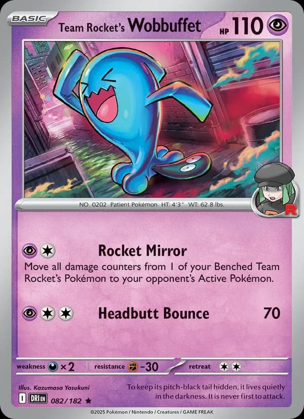 Team Rocket's Wobbuffet – Destined Rivals 082