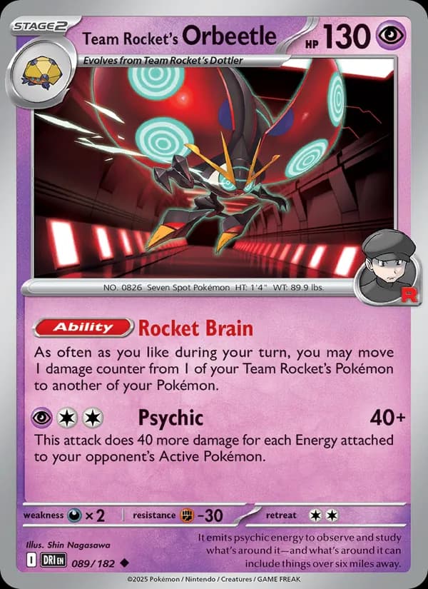 Team Rocket's Orbeetle – Destined Rivals 089