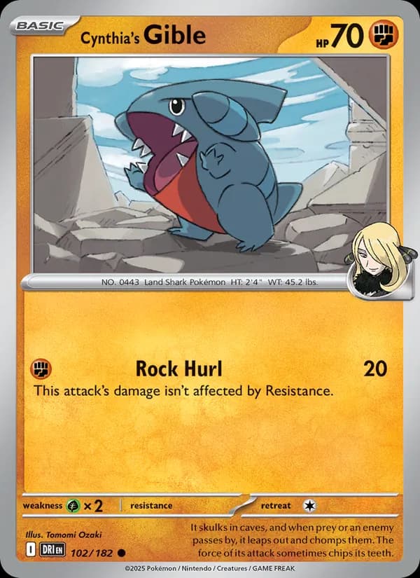 Cynthia's Gible – Destined Rivals 102