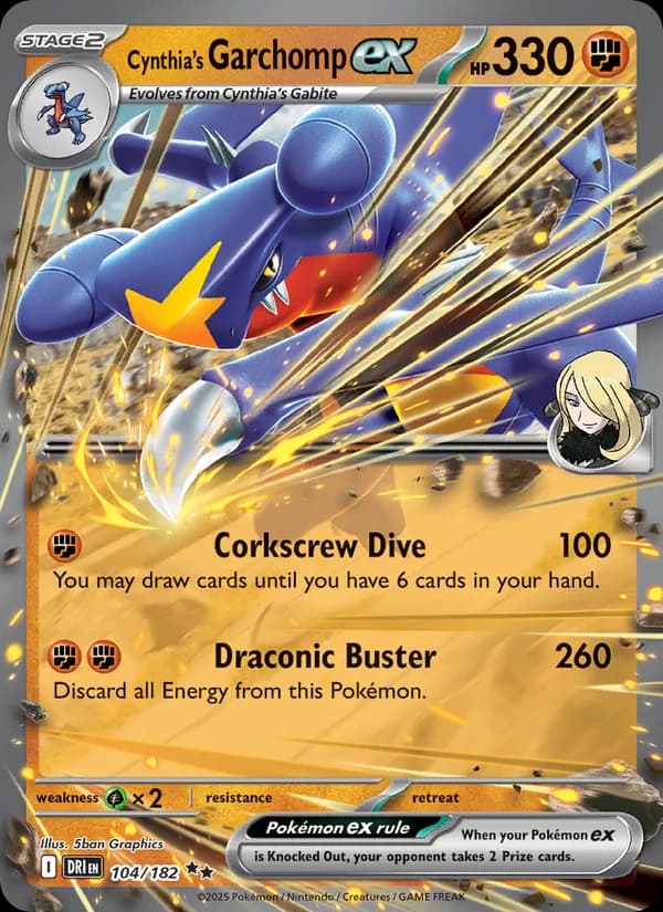 Cynthia's Garchomp ex – Destined Rivals 104