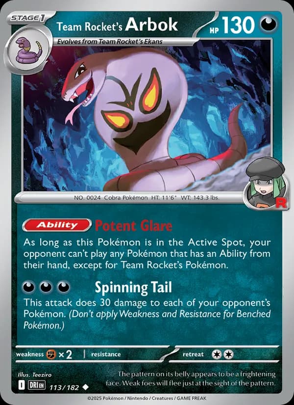 Team Rocket's Arbok – Destined Rivals 113
