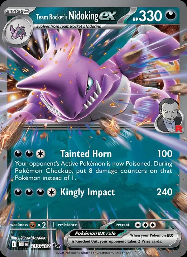 Team Rocket's Nidoking ex – Destined Rivals 119