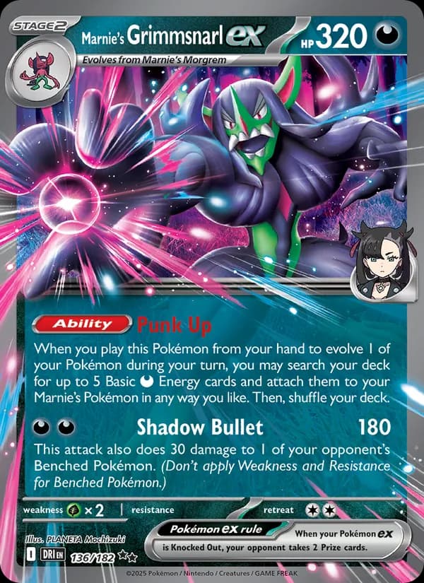 Marnie's Grimmsnarl ex – Destined Rivals 136