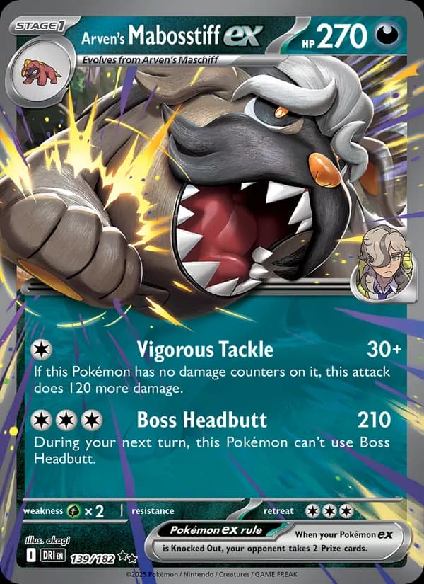 Arven's Mabosstiff ex – Destined Rivals 139