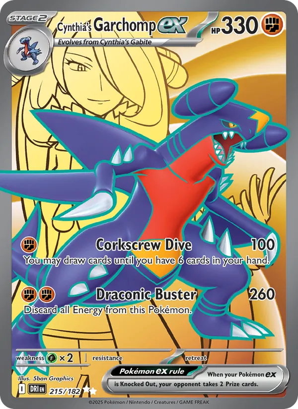 Cynthia's Garchomp ex – Destined Rivals 215