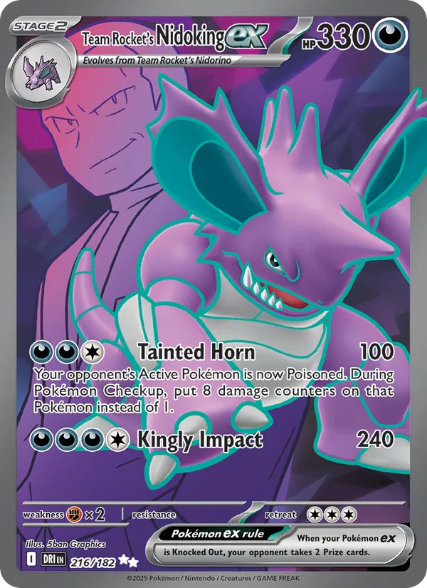 Team Rocket's Nidoking ex – Destined Rivals 216