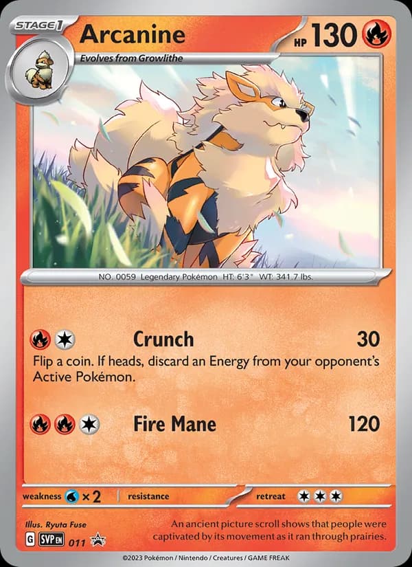 Arcanine – SVP Black Star Promos 011