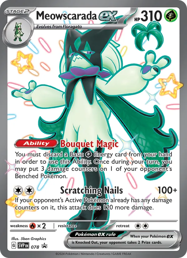 Meowscarada ex – SVP Black Star Promos 078