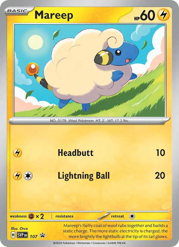 Mareep – SVP Black Star Promos 107