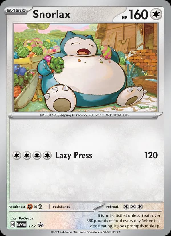 Snorlax – SVP Black Star Promos 122