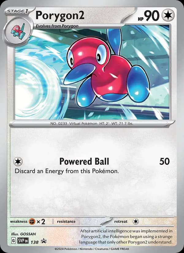 Porygon2 – SVP Black Star Promos 138