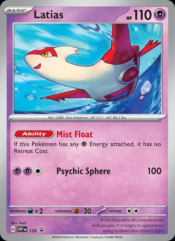 Latias – SVP Black Star Promos 139