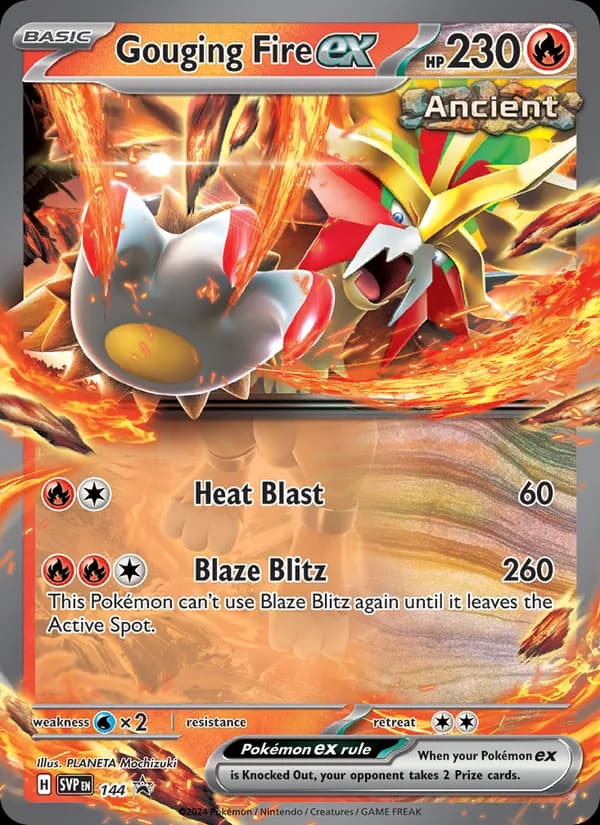Gouging Fire ex – SVP Black Star Promos 144