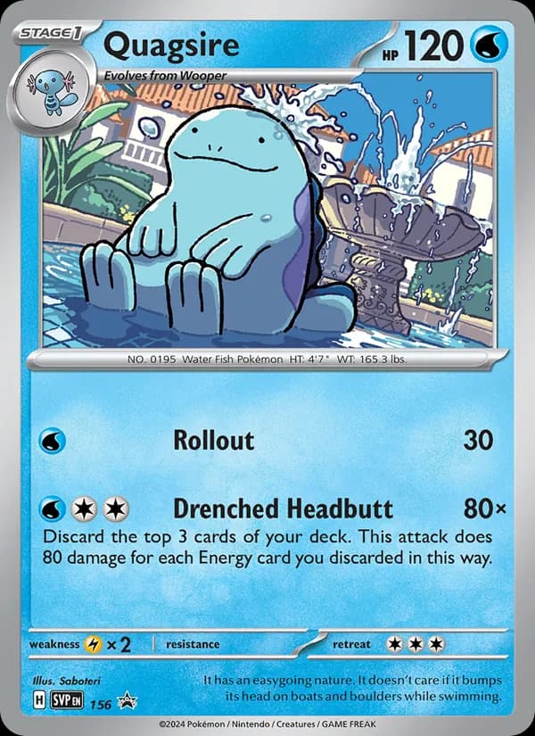 Quagsire – SVP Black Star Promos 156