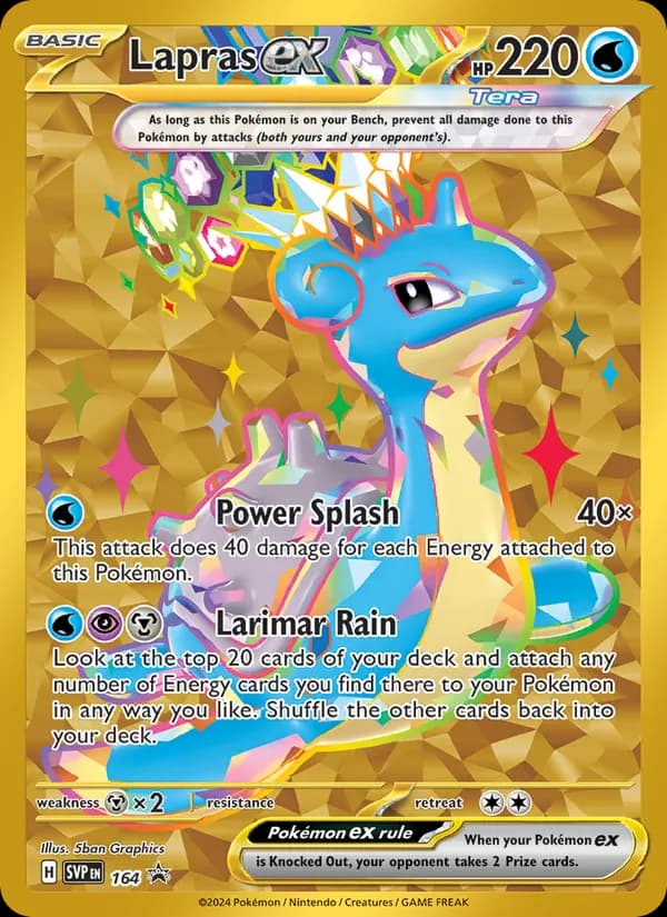 Lapras ex – SVP Black Star Promos 164