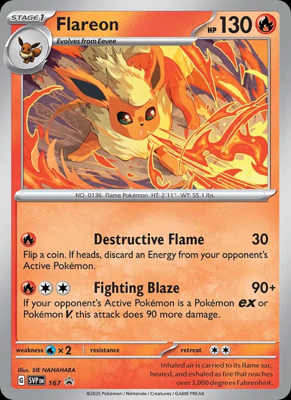 Flareon – SVP Black Star Promos 167