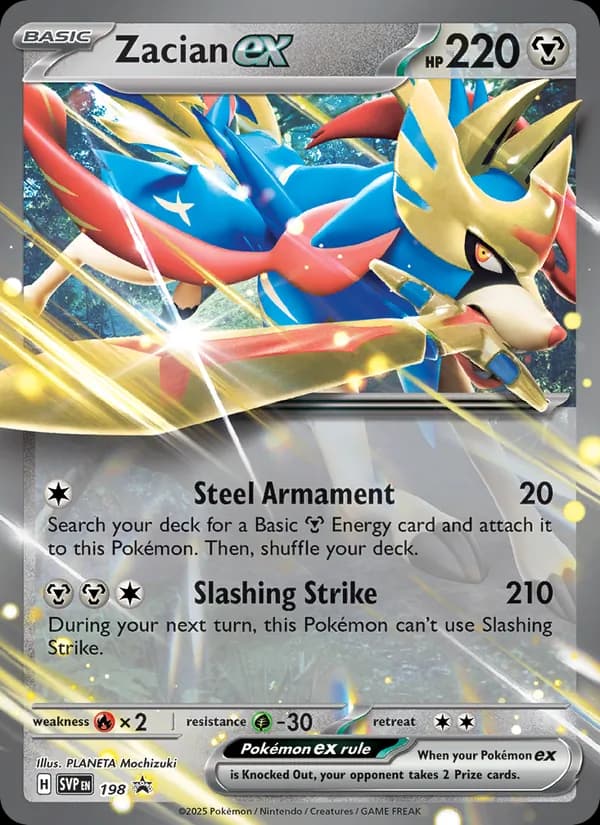 Zacian ex – SVP Black Star Promos 198