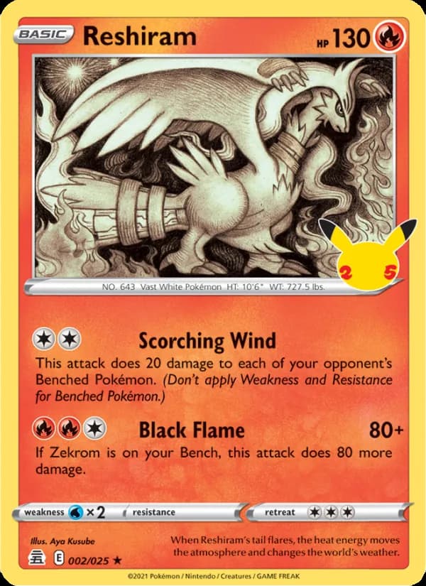 Reshiram – Celebrations 2