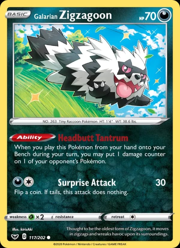 Galarian Zigzagoon – Sword & Shield 117