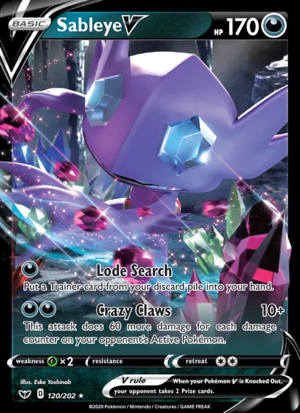 Sableye V – Sword & Shield 120