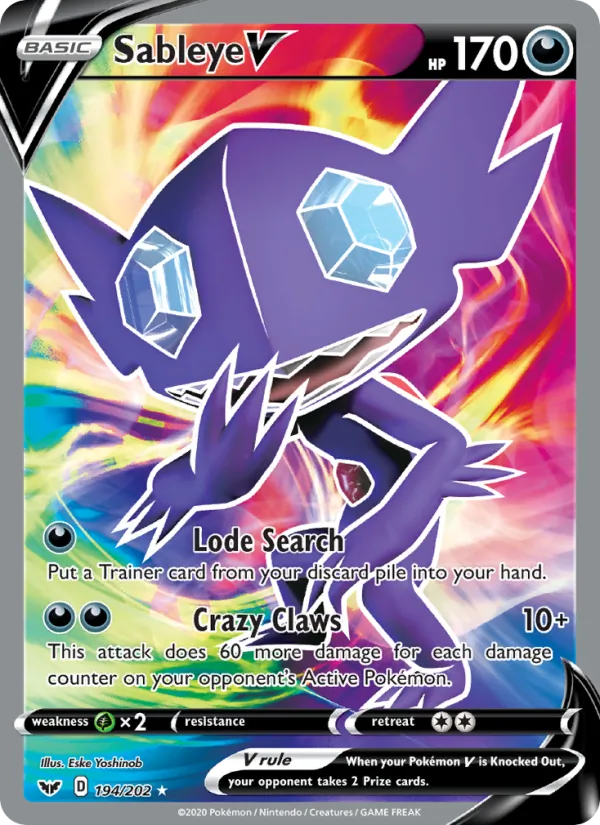 Sableye V – Sword & Shield 194
