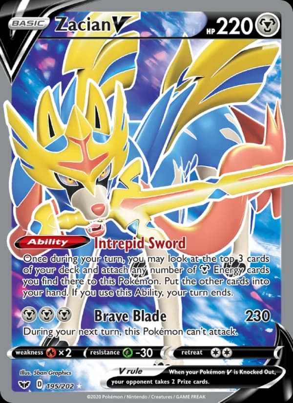 Zacian V – Sword & Shield 195