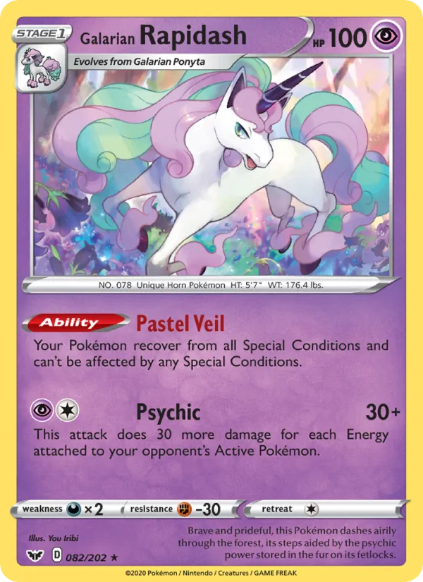 Galarian Rapidash – Sword & Shield 82