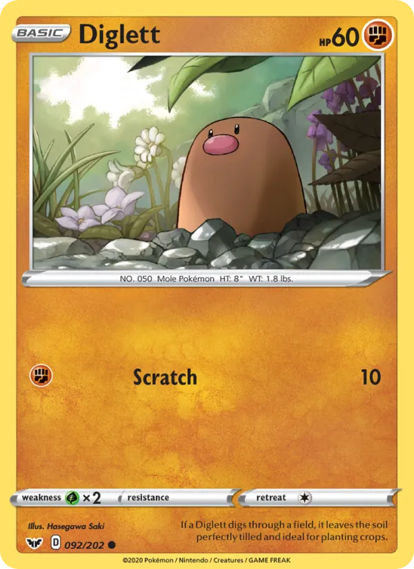 Diglett – Sword & Shield 92