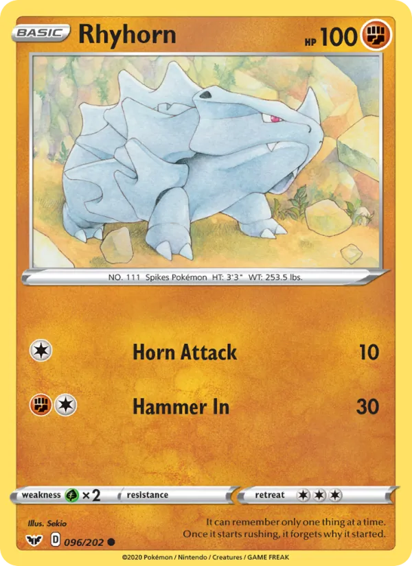 Rhyhorn – Sword & Shield 96