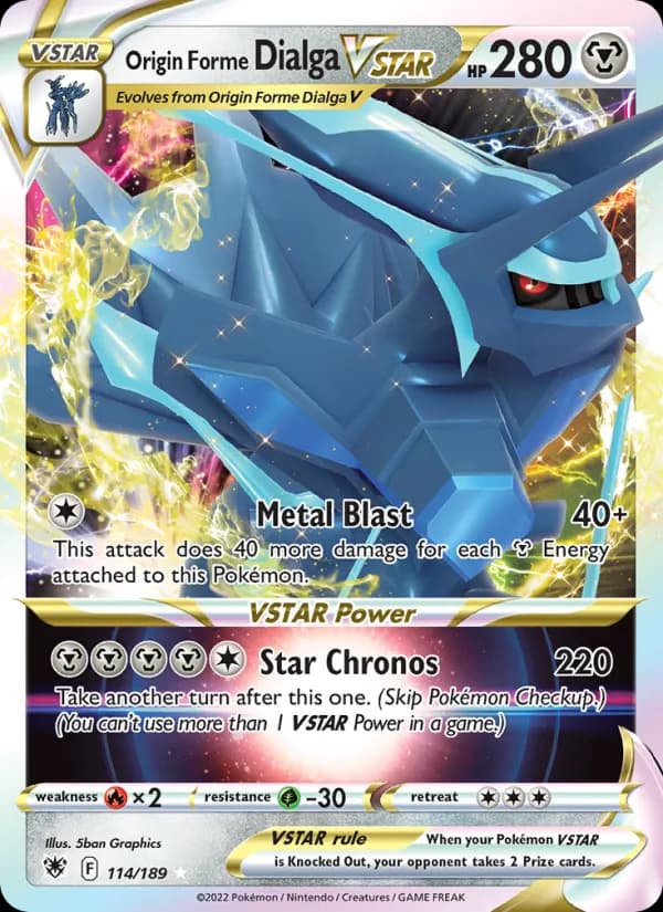 Origin Forme Dialga VSTAR – Astral Radiance 114