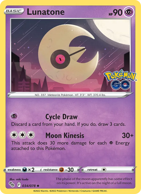 Lunatone – Pokémon GO 034