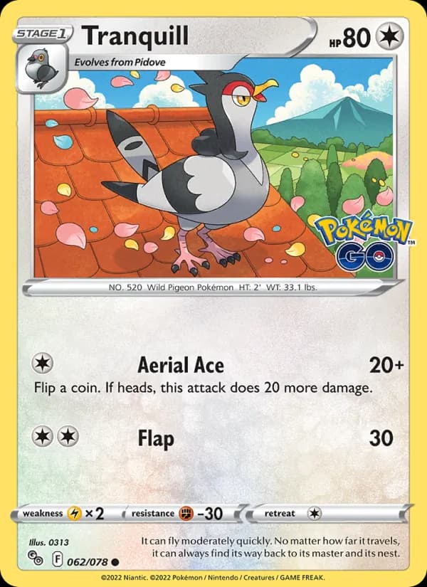 Tranquill – Pokémon GO 062