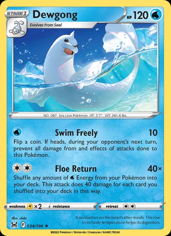 Dewgong – Lost Origin 034